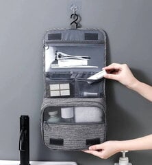 Подвесная дорожная косметичка E1, серая цена и информация | Рюкзаки и сумки | pigu.lt