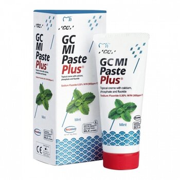 Dantų kremas su fluoru, mėtų skonio GC Mi Paste Plus Recaldent, 35 ml kaina ir informacija | Dantų šepetėliai, pastos | pigu.lt