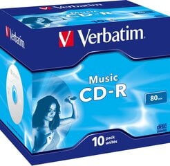 CD-R Verbatim Music 10 vnt. kaina ir informacija | Vinilinės plokštelės, CD, DVD | pigu.lt