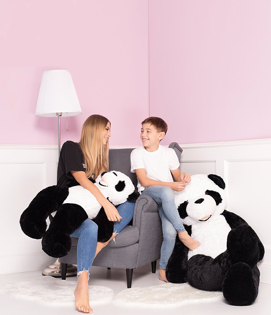 Didelė Pliušinė Panda Pado 200 Cm, Balta, Minkštas Žaislas цена и информация | Minkšti (pliušiniai) žaislai | pigu.lt