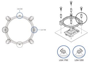 Zalman ZM-1700MKC Intel montavimo rinkinys kaina ir informacija | Korpusų priedai | pigu.lt