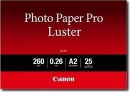 "фотобумага canon lu-101 pro luster, lu-101, фотобумага, глянцевая, 6211b026, белая, a2, 16,54x23,39", 260 г/м2, 25 шт, струйная цена и информация | Аксессуары для фотоаппаратов | pigu.lt