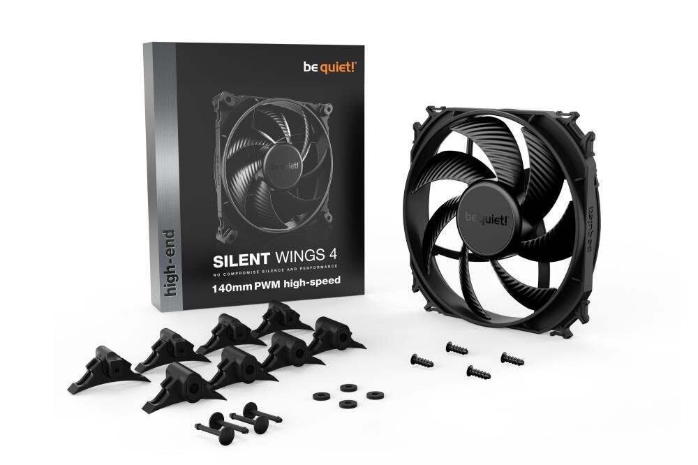 Be quiet! Silent Wings 4 140mm PWM high-speed kaina ir informacija | Kompiuterių ventiliatoriai | pigu.lt