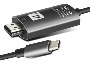 Телефонный кабель MHL USB тип C - Hdmi, потоковая передача 4K цена и информация | Адаптеры, USB-разветвители | pigu.lt