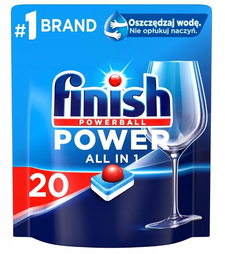 Finish Power all-in-1 indaplovių tabletės, 20 vnt. kaina ir informacija | Indų plovimo priemonės | pigu.lt