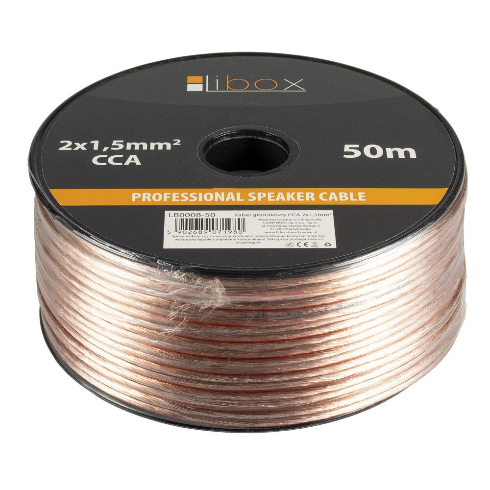 Libox, audio kabelis, 50 m kaina ir informacija | Kabeliai ir laidai | pigu.lt