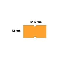 Наклейки для ценников, 21,5х12мм, 1000 шт., оранжевый сп. цена и информация | Kanceliarinės prekės | pigu.lt
