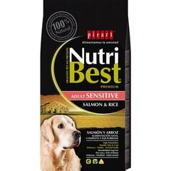 Kорм для собак Nutribest Adult Sensitive Salmon & Rice, 15 кг цена и информация |  Сухой корм для собак | pigu.lt