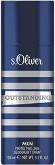 Purškiamas dezodorantas s.Oliver Outstanding Men Protecting 24 H Deodorant Spray, 150 ml kaina ir informacija | Parfumuota kosmetika vyrams | pigu.lt