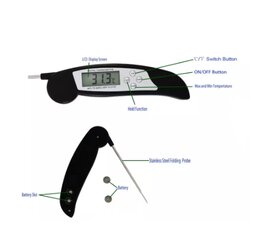 Virtuvės termometras su sulankstomu zondu kaina ir informacija | Grilio, šašlykinių priedai ir aksesuarai  | pigu.lt