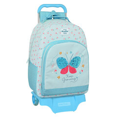 Школьный рюкзак с колесиками BlackFit8 Keep Growing, светло-синий (32 x 42 x 15 см) цена и информация | Школьные рюкзаки, спортивные сумки | pigu.lt