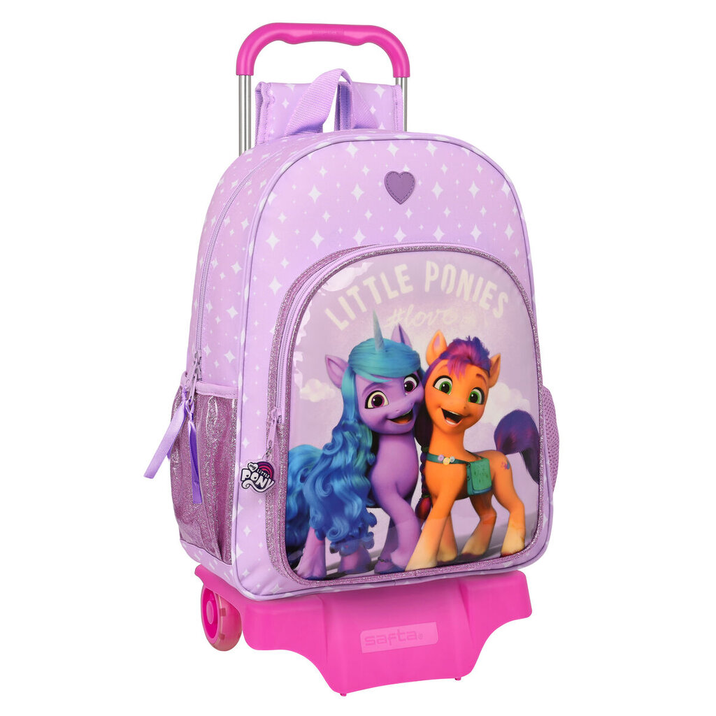 Mokyklinė kuprinė su ratukais My Little Pony Alyvinė (33 x 42 x 14 cm) kaina ir informacija | Kuprinės mokyklai, sportiniai maišeliai | pigu.lt