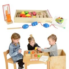 Medinis žaislas su raišteliais ir kortelėmis - Masterkidz kaina ir informacija | Žaislai kūdikiams | pigu.lt