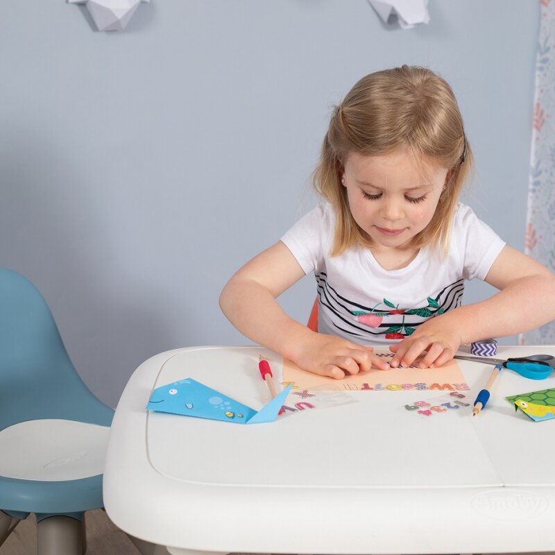 Kambario stalas - Smoby, baltas цена и информация | Vaikiškos kėdutės ir staliukai | pigu.lt