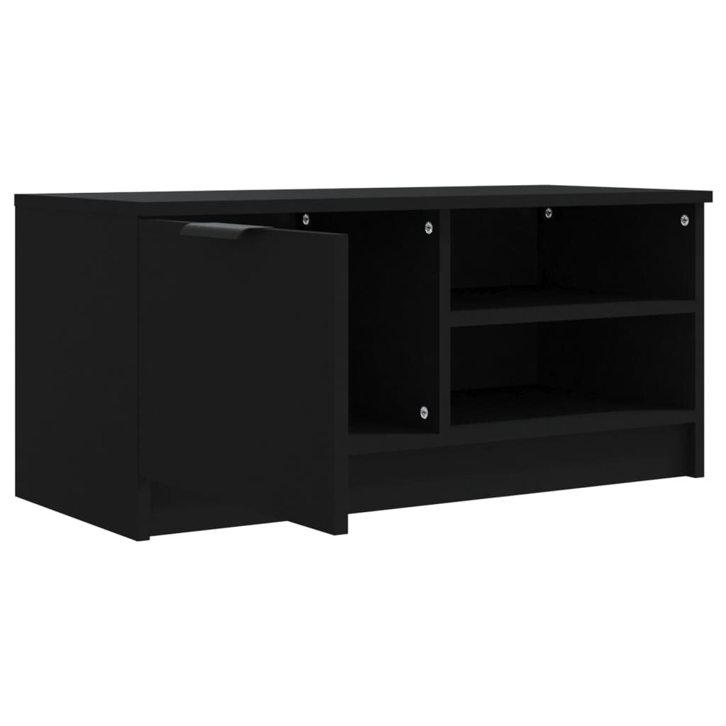 vidaXL Televizoriaus spintelė, juoda, 80x35x36,5cm, apdirbta mediena kaina ir informacija | TV staliukai | pigu.lt