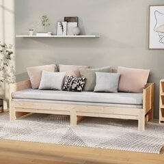 Ištraukiama lova, 2x(90x190)cm, pušies medienos masyvas kaina ir informacija | Lovos | pigu.lt