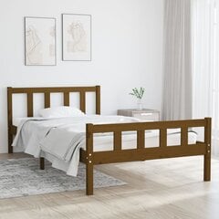 Каркас кровати, медово-коричневый, 90 x 200 см, массив дерева цена и информация | Кровати | pigu.lt