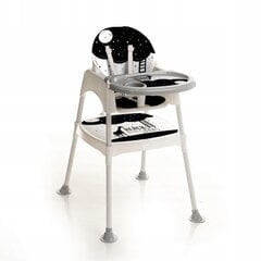 Primabobo Star daugiafunkcinė stalo kėdė 3in1, juoda kaina ir informacija | Vaikiškos kėdutės ir staliukai | pigu.lt