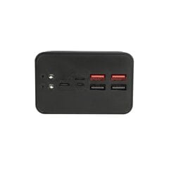 Atsarginis maitinimo šaltinis Extralink EPB-114 50000 mAh, 4 x USB juodas kaina ir informacija | Atsarginiai maitinimo šaltiniai (power bank) | pigu.lt