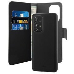 Puro Wallet Detachable Samsung A53 A536 2w1 czarne|black SGA53BOOKC3BLK цена и информация | Чехлы для телефонов | pigu.lt