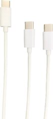 Steelplay Dual Play & Charge Cable For Controllers (Ps5) - White цена и информация | Аксессуары для компьютерных игр | pigu.lt