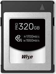 Wise CFexpress Type B PRO 320GB цена и информация | Карты памяти для фотоаппаратов, камер | pigu.lt