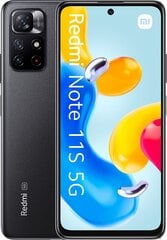 Смартфон Xiaomi Redmi Note 11S 6,6 дюйма, 4 ГБ ОЗУ, 64 ГБ ПЗУ, две SIM-карты, 5G, темно-черный цена и информация | Xiaomi Мобильные телефоны и аксессуары | pigu.lt