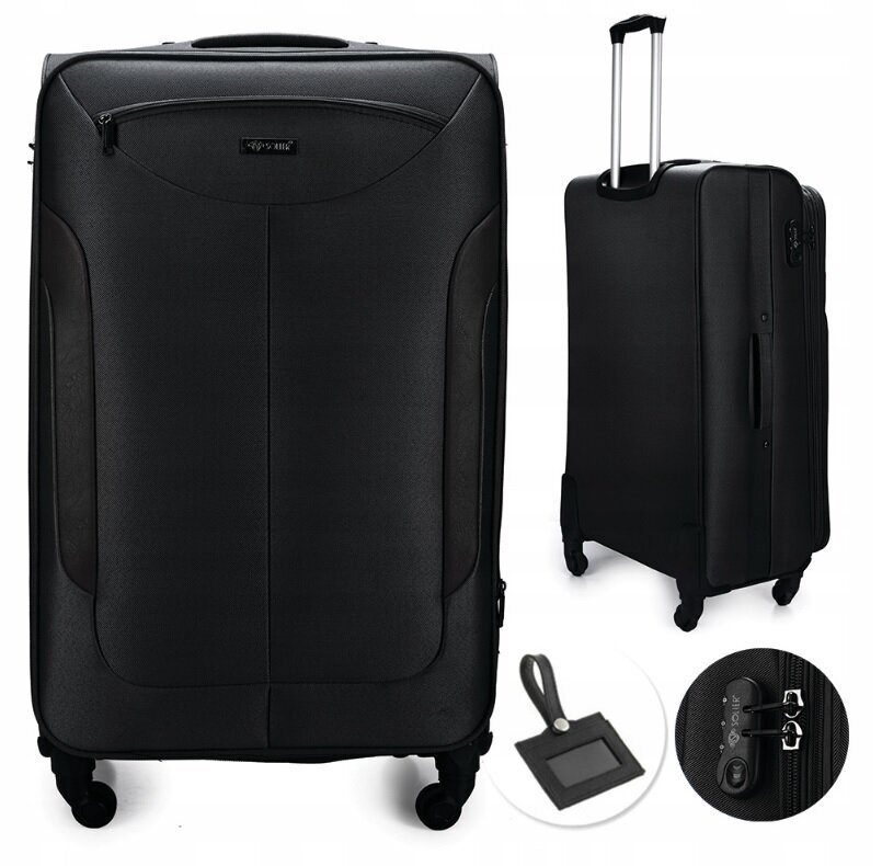 Didelis lagaminas Solier STL1801 XL, juodas kaina ir informacija | Lagaminai, kelioniniai krepšiai | pigu.lt