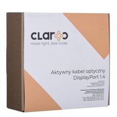 ВОЛОКОННО-ОПТИЧЕСКИЙ КАБЕЛЬ CLAROC DP AOC 1.4, 8K@60HZ, 15M цена и информация | Кабели и провода | pigu.lt