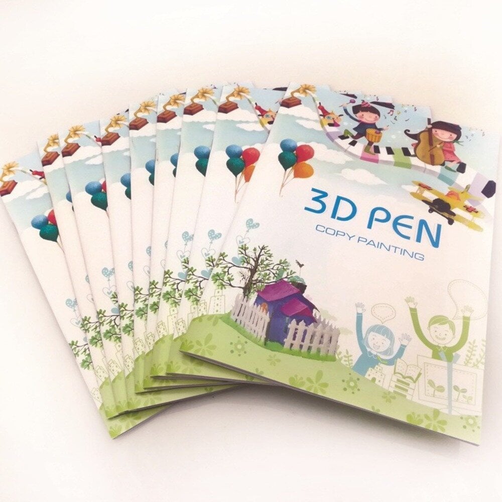 3D rašiklio šablonų knyga A4, 40 psl. kaina ir informacija | Išmanioji technika ir priedai | pigu.lt