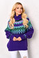 Megztinis moterims De Royal, SW-21403-89-2, mėlynas цена и информация | Megztiniai moterims | pigu.lt