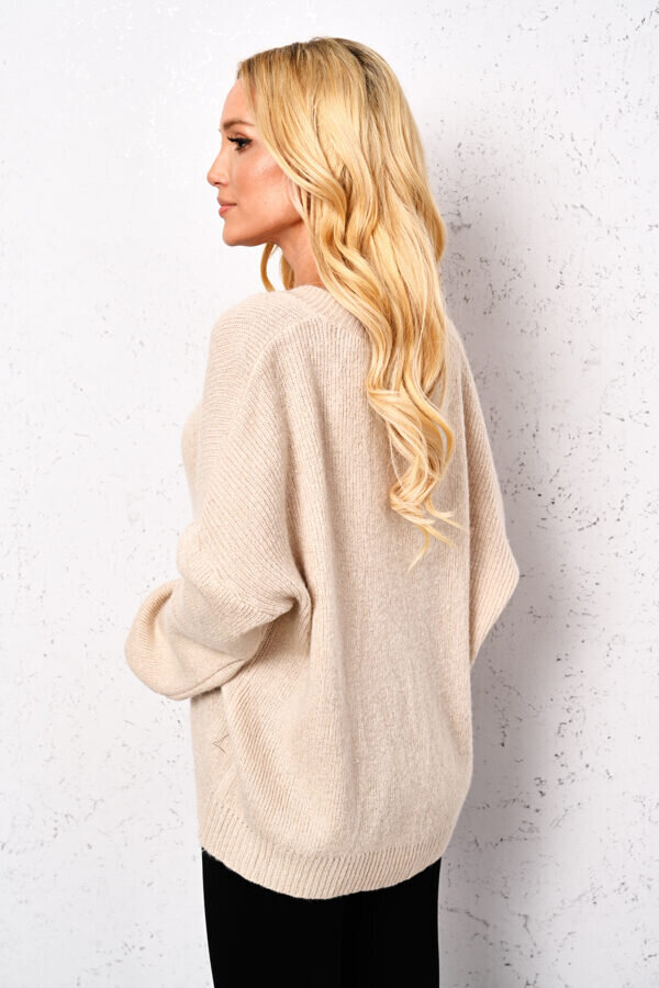 Megztinis moterims New Collection, SW-2060-66-1, smėlio spalvos kaina ir informacija | Megztiniai moterims | pigu.lt