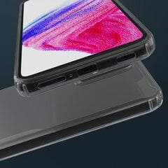 Moozy Xframe Smūgiams Atsparus Dėklas Samsung Galaxy A53 5G - Skaidrus Hibridinis Dangtelis su Smūgius Sugeriančiu TPU Apvadu kaina ir informacija | Telefono dėklai | pigu.lt
