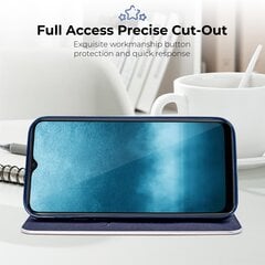 Магнитный откидной футляр Moozy для Samsung Galaxy A22 5G, темно-синий карбон цена и информация | Чехлы для телефонов | pigu.lt