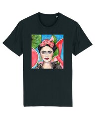 Dyle Art Marškinėliai Frida, Juodi, Unisex kaina ir informacija | Marškinėliai moterims | pigu.lt