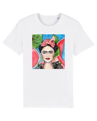 Dyle Art Marškinėliai Frida, Balti, Unisex kaina ir informacija | Marškinėliai moterims | pigu.lt