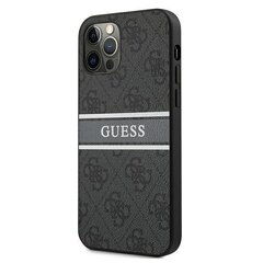 Guess GUHCP12L4GDGR iPhone 12 Pro Max 6.7 &quot;gray / gray hardcase 4G Stripe kaina ir informacija | Telefono dėklai | pigu.lt