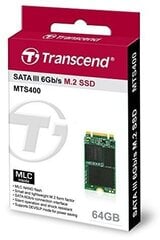 Transcend MTS400S 64GB SATA3 (TS64GMTS400S) kaina ir informacija | Vidiniai kietieji diskai (HDD, SSD, Hybrid) | pigu.lt