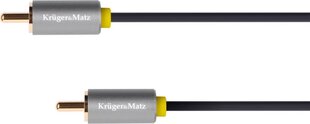 кабель kruger&matz basic 1rca-1rca 1 м цена и информация | Кабели и провода | pigu.lt