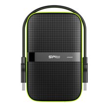 Silicon Power Armor A60 2TB USB 3.0 išorinis kietasis diskas, juoda/žalia