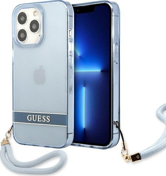 Guess GUHCP13LHTSGSB iPhone 13 Pro / 13 blue kaina ir informacija | Telefono dėklai | pigu.lt