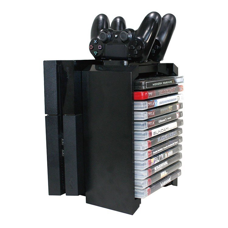 įkrovimo stotelės žaidimų stovas Playstation 4 juodas kaina ir informacija | Žaidimų kompiuterių priedai | pigu.lt