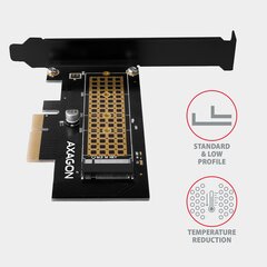 Axagon PCEM2-ND PCIE 2X NVME M.2 CONTROLLERPCI-Express x8 internal controller for connecting two NVMe M.2 SSD disks to a computer. Supports цена и информация | Контроллеры | pigu.lt