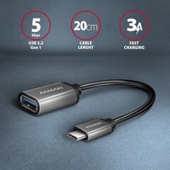 AXAGON RUCM-AFAC Kabeladapter USB-C 3.2 Gen 1 auf USB-A  schwarz - 0 2m цена и информация | Адаптеры, USB-разветвители | pigu.lt