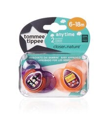 Tommee Tippee silikoninis čiulptukas Fun, 6-18 mėn., 2vnt. цена и информация | Пустышки | pigu.lt