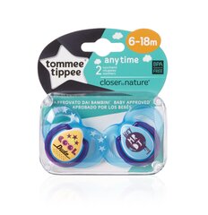 Tommee Tippee silikoninis čiulptukas Fun, 6-18 mėn., 2vnt. kaina ir informacija | Čiulptukai | pigu.lt