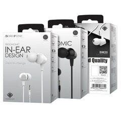 Borofone Earphones BM20 DasMelody with microphone black цена и информация | Наушники | pigu.lt