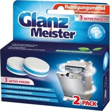 Glanz Meister indaplovės valymo tabletės, 2 vnt. цена и информация | Indų plovimo priemonės | pigu.lt