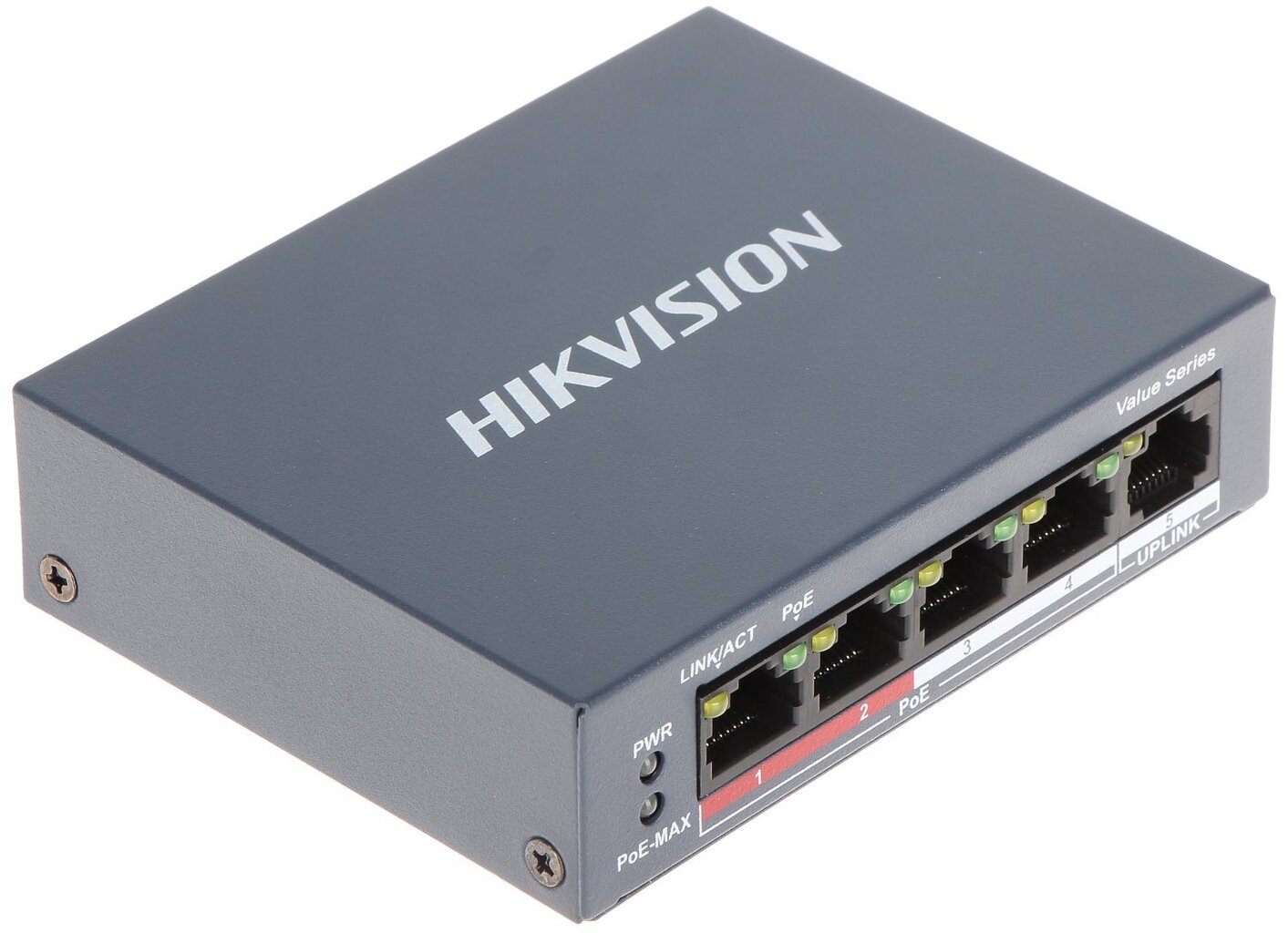 Hikvision switch poe ds-3e0105p-e/m(b) 4 prievadų hikvision kaina ir informacija | Komutatoriai (Switch) | pigu.lt