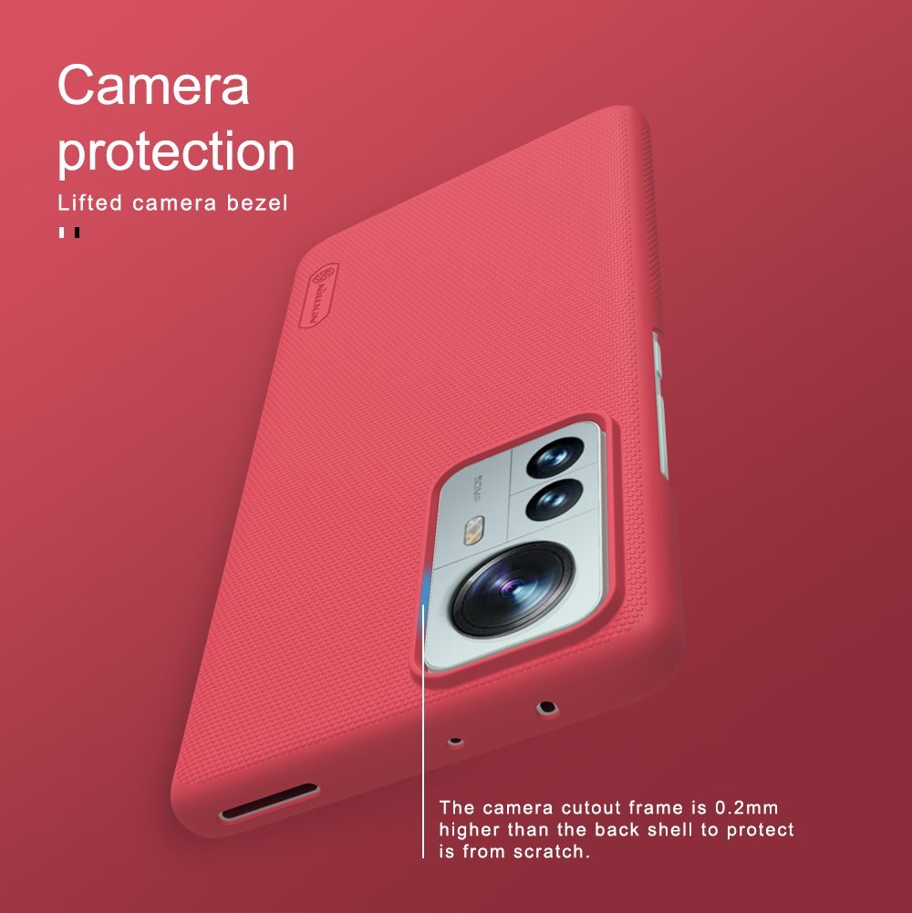 Nillkin Super Frosted Back Cover skirtas Xiaomi 12 Pro, juodas kaina ir informacija | Telefono dėklai | pigu.lt